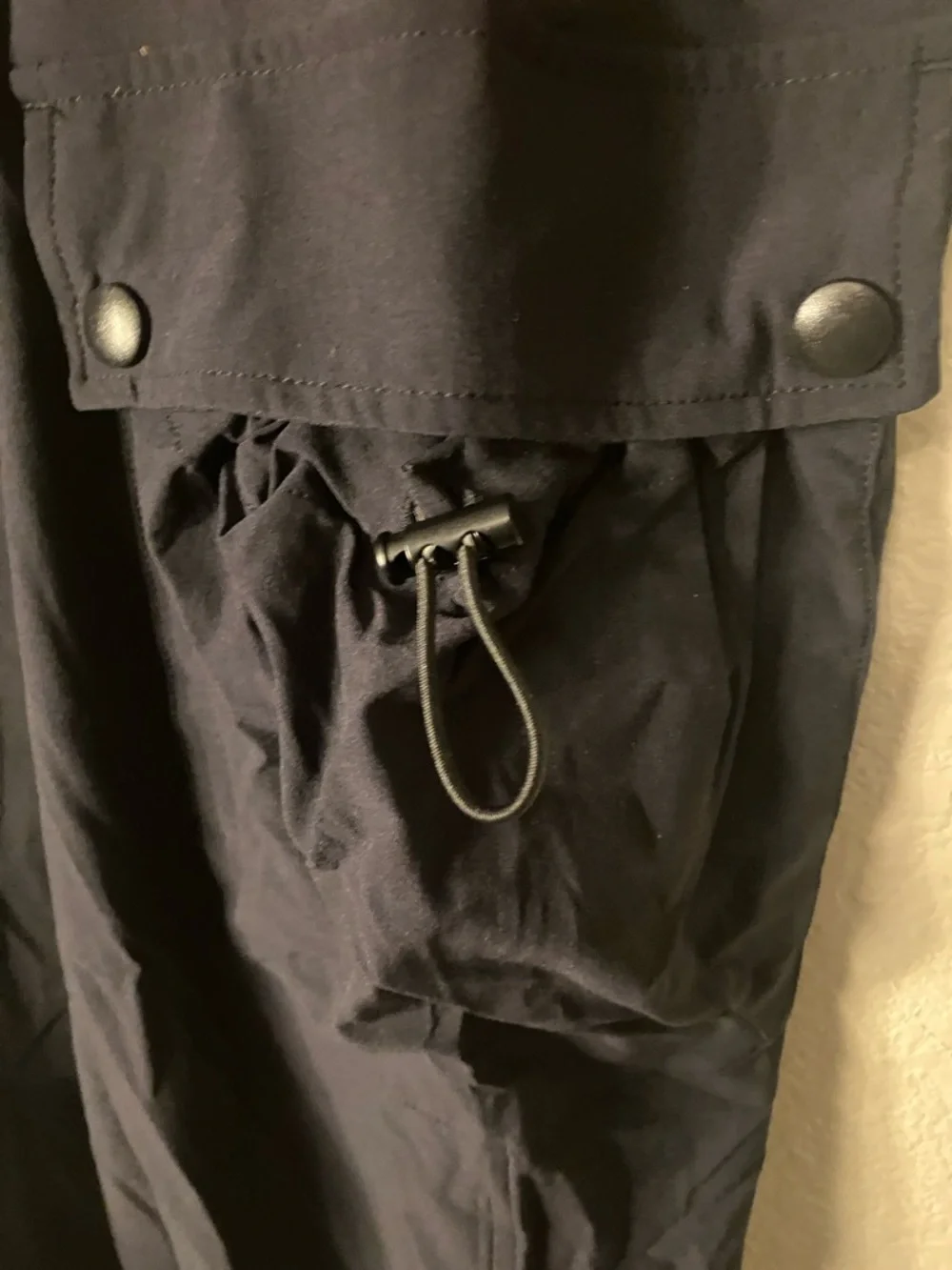 Mono B Black Maxi Cargo Skirt with Side Drawstring Pockets - Picture 6 of 9